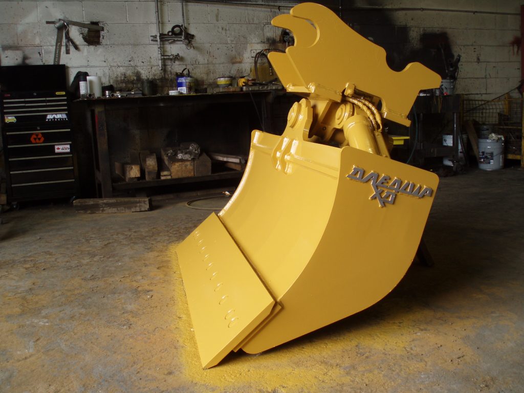 Tilting Blade Excavators and Wheel Loader Attachments